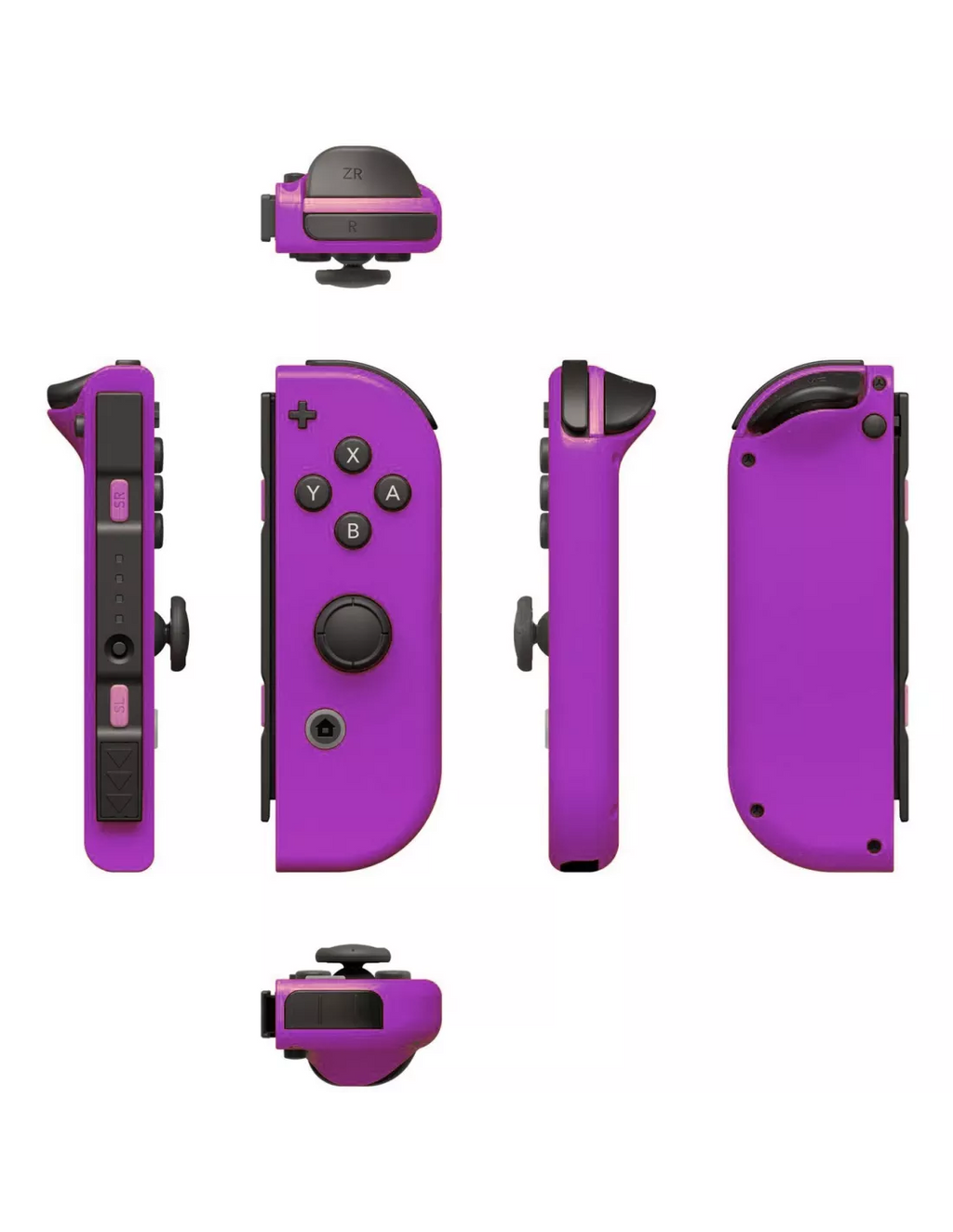 Manette sans fil générique compatible avec Switch - OLED - Violet et Orange Neon