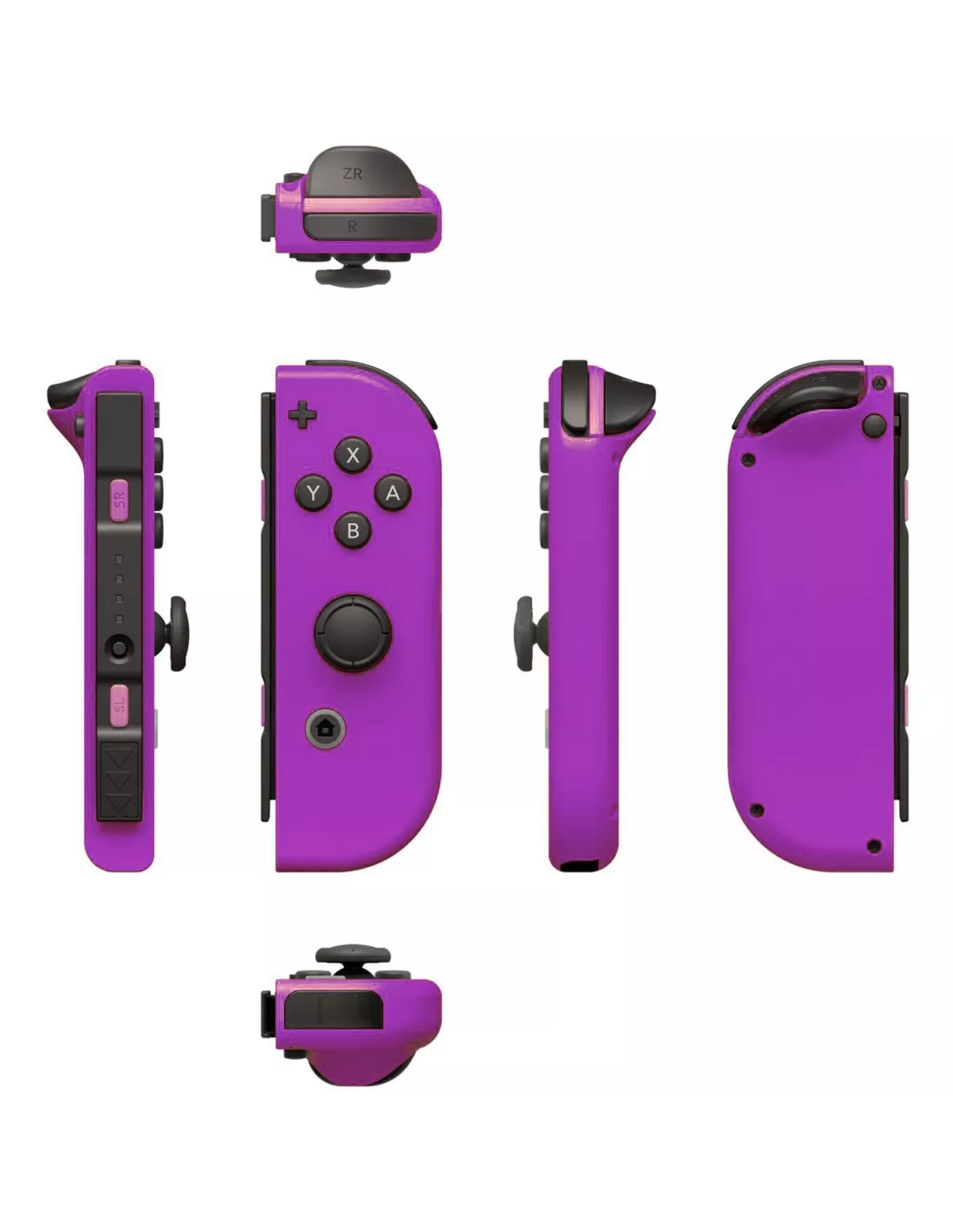 Paire de manettes Joy-Con pour Nintendo Switch - Switch Lite - OLED - Violet et Orange Neon